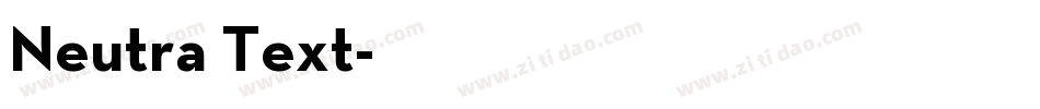 Neutra Text字体转换
